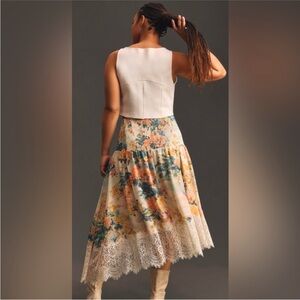 NWT Anthropologie Asymmetrical Lace A-Line Skirt